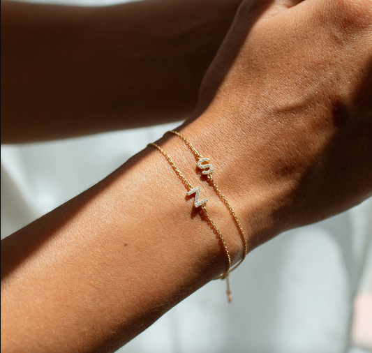 Dainty Elmaso Initial Bracelet