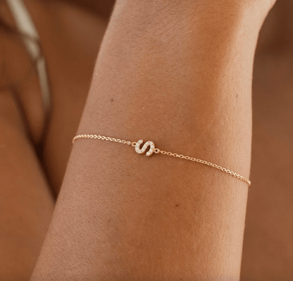 Dainty Elmaso Initial Bracelet