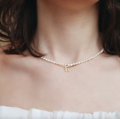 Letter Pearl Necklace